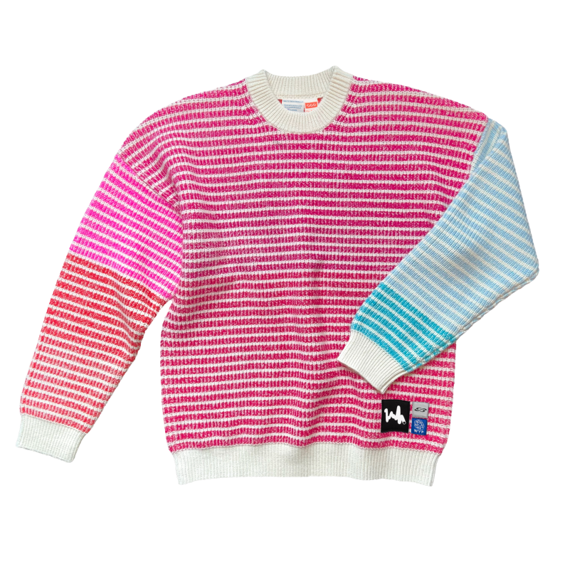 Front of Tribute Brand ODD sweater based on Chromie Squiggle