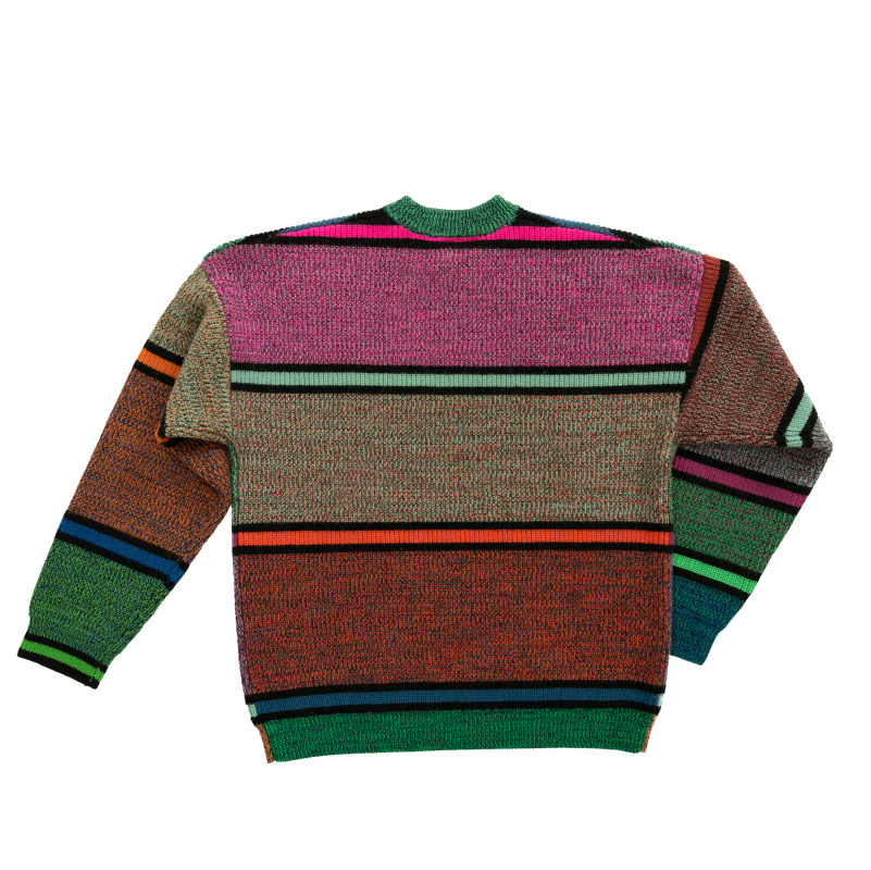 Back of Tribute Brand ODD sweater based on Chromie Squiggle