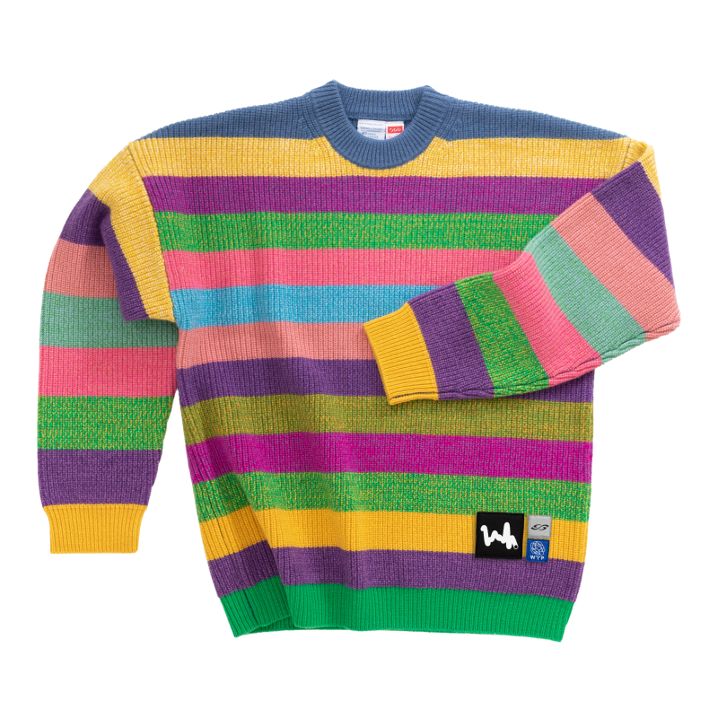 Front of Tribute Brand ODD sweater based on Chromie Squiggle