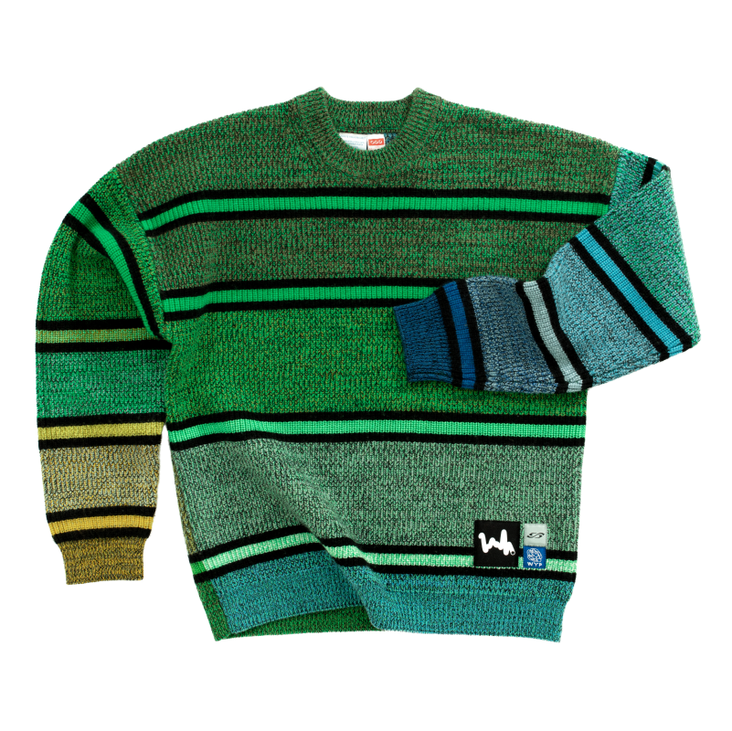 Front of Tribute Brand ODD sweater based on Chromie Squiggle