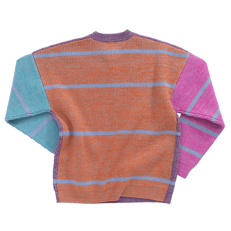 Back of Tribute Brand ODD sweater based on Chromie Squiggle